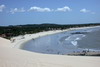 Le Nordeste du Brésil - Genipabu - La plage vue des dunes
