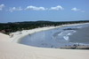 Le Nordeste du Brsil - Genipabu - La plage vue des dunes