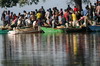 Ethiopie - Pêcherie Lac Awassa - Arrivée des barques de pêcheurs