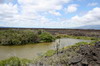 Galapagos - Isabela - Effondrement rempli d'eau sur la coule