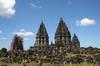 Indonsie - Temple de Prambanan (Java) - Vue gnrale du site