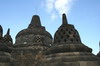 Indonsie - Temple de Borobudur (Java) - Stupas