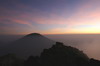 Indonsie - Volcan Merapi (Java) - Ciel rougeoyant au dessus du Merbabu