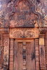 Cambodge - Temple Banteay Srei - Porte ferme avec linteau et fronton sculpts