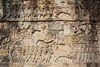 Cambodge - Angkor Thom - Bas reliefs du Bayon (scnes de batailles)