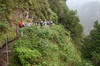 Randonne  Madre - Queimadas - Chemin  flanc de montagne