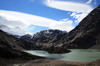 Argentine, Chili - Piedra del Fraile (Parc Nat Los Glaciares) - Le lago Electrico devant le Paso Marconi