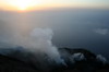 Sicile - Stromboli - Les diffrentes bouches fumantes au coucher du soleil