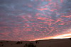 Tunisie - Le grand erg oriental - Ciel rougeoyant au petit matin